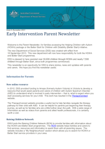 Early Intervention Parent Newsletter November 2013