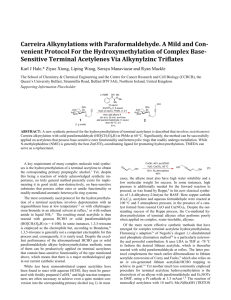 Carreira Alkynylations with Paraformaldehyde. A Mild and