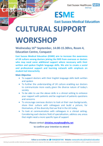 1b. Cultural Support Workshop