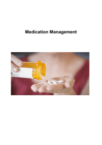 Medicine Management Policy and Procedures