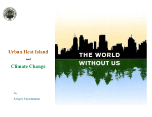 Urban Heat Islands and Climate Change