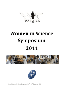 the Warwick Women in Science Symposium 2011