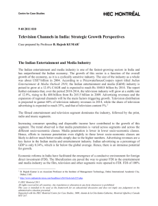 Television Channels in India: Strategic Growth Perspectives.