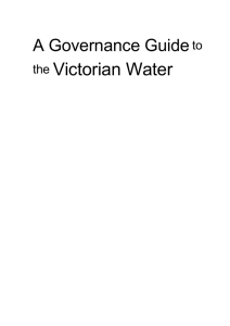 A Governance Guide to the Victorian Water Industry
