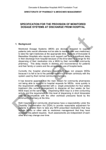 draft specification for the provision of monitored dosage systems at