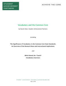 (2010). A Review of the Current Research on Vocabulary Instruction