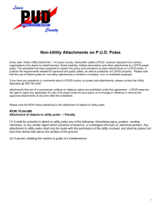 Non-Utility Pole Attachment Packet - Lewis County Public Utility District