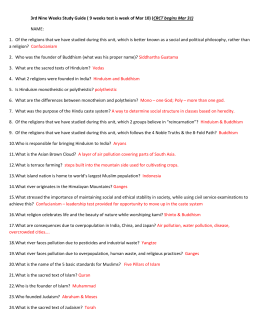 5 Major World Religions