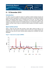 Electricity report 6 - 12 December 2015