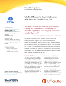 WriteImage CSB Tata Steel Migrates to Cloud