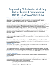 Engineering Globalization Workshop (May 16/18 - IEEE-USA