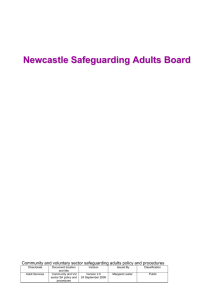 Safeguarding Adults Policy Statement