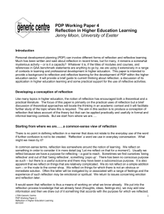 Reflection in higher education learning
