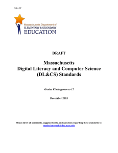 Massachusetts Digital Literacy and Computer Science Standards