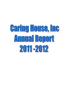 Combined 11-12 CH Annual Report - Caring House