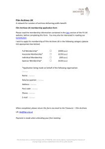FA UK Membership Application Form