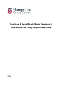 Emotional & Mental Health Needs Assessment