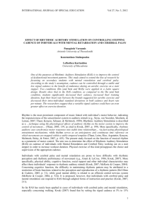 Effect of rhythmic auditory stimulation on controlling stepping