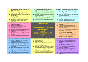 Year 5 Topic Overview Autumn 2015