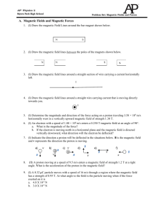 PROBLEM SET AP2 Magnetic Fields and