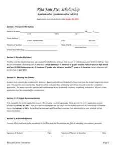 Rita Stec application 2015