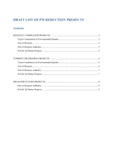 draft list of pm reduction projects - Houston