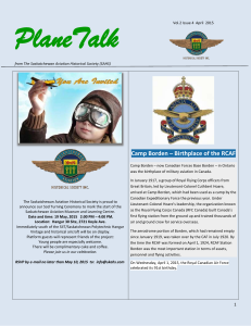 April 2015 - Saskatchewan Aviation Historical Society