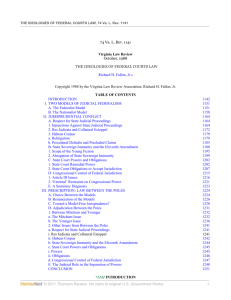 74 Virginia Law Review 1141 The Ideologies of Federal Courts Law