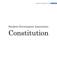 Student Government Association Constitution and Code of Laws