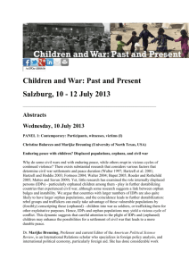 Abstracts 10 July 2013 document - Children and War