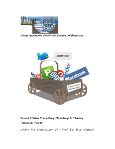Social Media Marketing Modeling & Theory Research Paper