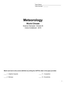 Meteorology-CobraInvitational2015