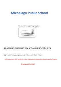 learning support policy and procedures