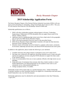 2015 Scholarship Application Form - NDIA