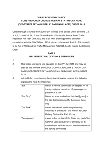 (Off-Street Pay and Display Parking Places) Order 2015