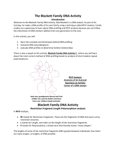 Blackett Family DNA Activity 2