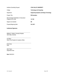 R401 GEOMATICS Bachelor of Science and Associate of Science