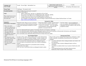 Biodiversity unit revised for CSC 2015