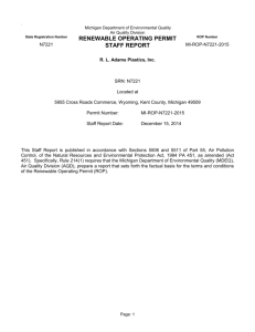 N7221 Staff Report 3-4-15 - Department of Environmental Quality