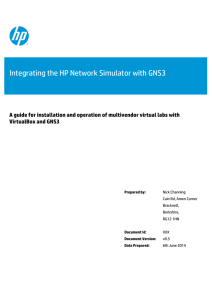 Integration of HP Network Simulator with GNS3