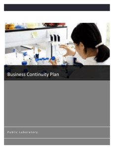 Business Continuity Plan - County of Santa Cruz Health Services