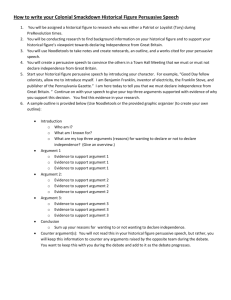 How to Write Your Colonial Smackdown Persuasive Speech