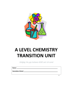 Chemistry A level and IB