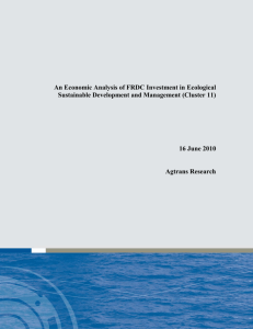 An Economic Analysis of FRDC Investment in Ecological