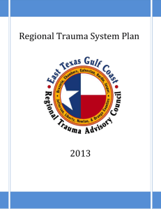 Regional Trauma System Plan - East Texas Gulf Coast Regional