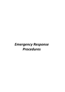 Emergency Response Procedures - Australian National University