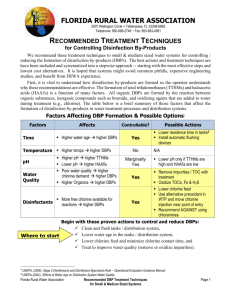 DBPs Recommended Treatment Word