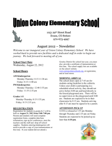 August 2012 – Newsletter - Union Colony Preparatory School