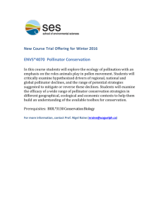 ENVS*4070 Pollinator Conservation W (3-0)