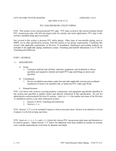 33 05 37.13 PVC Non-Pressure Utility Piping
